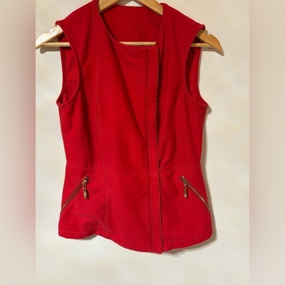 Auction listing-NYGARD- Red Denim Vest - Picture 1 of 6